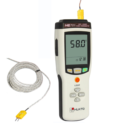 China High Accuracy Thermocouple Data Logger Support 8 Type Probe Light Weight HE701 supplier