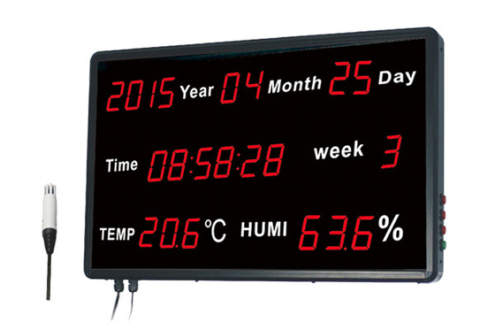 China Indoor Thermometer Humidity Monitor / Digital Display Thermometer Clock Digital supplier