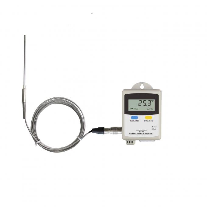 External PT100 Sensor High Low Temperature Data Logger With Analyzed