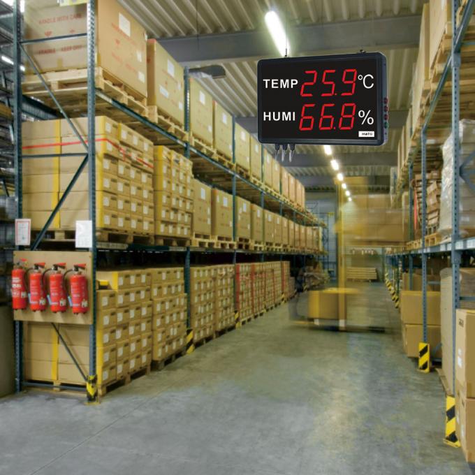 Large LED Room Temperature Thermometer , Digital Thermometer Humidity Meter