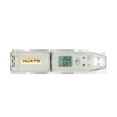 China High Precision Usb Data Logger Temperature Humidity With 1/2 AA 3.6V Lithium Battery supplier