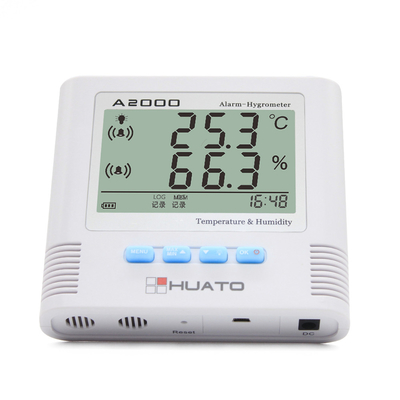 China White Color Digital Humidity Reader Hygrometer Thermometer Clock 135*124*35mm supplier