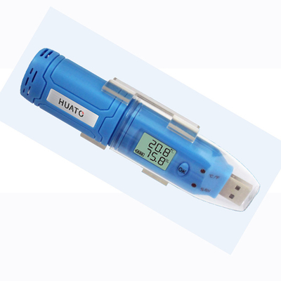 China Mini Temperature And Humidity USB Data Logger Blue Color Internal Sensor supplier
