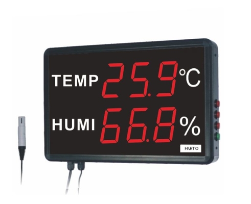 China High Stability Digital Thermometer Hygrometer External Alarm Metal Acrylic Material supplier