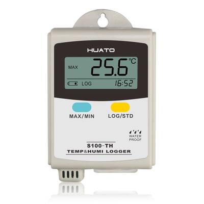 China Plastic Material Temperature Humidity Data Logger LCD Display With Internal Sensor supplier