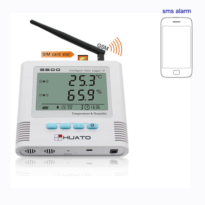 China SMS Alarm GSM Temperature Sensor , GSM Temperature Data Logger LCD Display supplier