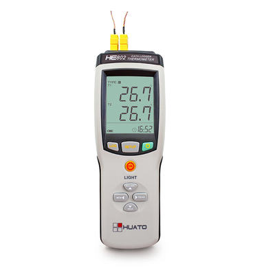 China HE802 2 Channel Data Logger , Thermocouple Data Recorder Fireproof ABS Plastic Material supplier
