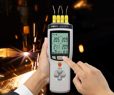 4 Channels Thermocouple Data Logger Support K J E T R S N B Type Record 36000 Reading Huato HE804 supplier