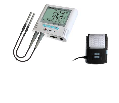 Dual Temperature Sensor Temperature Humidity Data Logger With Large LCD ...